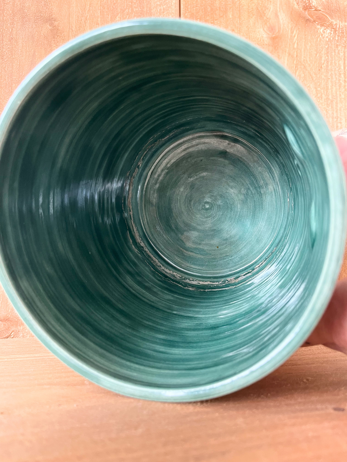 large pot: speckled ivory/forest