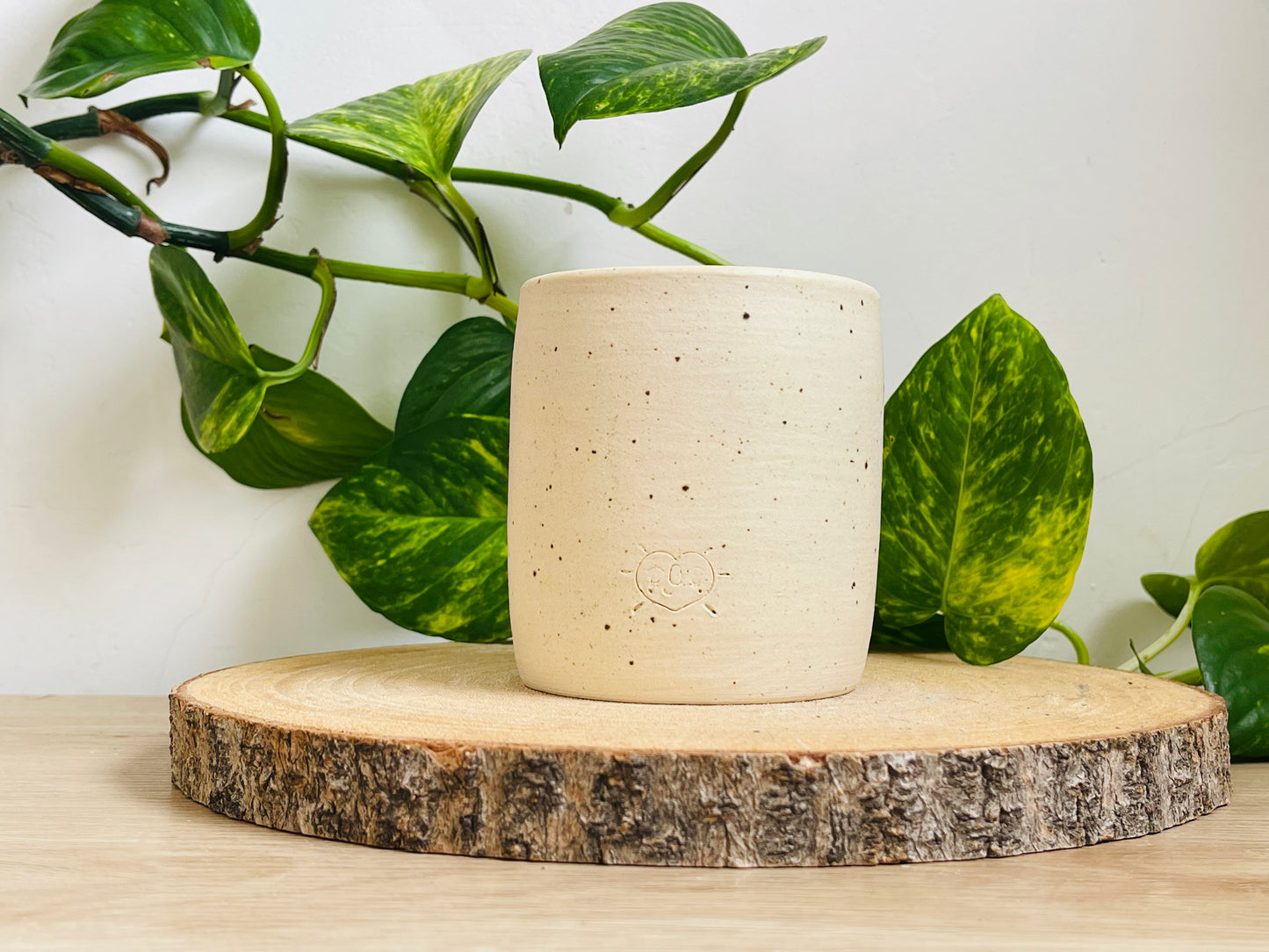 midi pot: speckled ivory