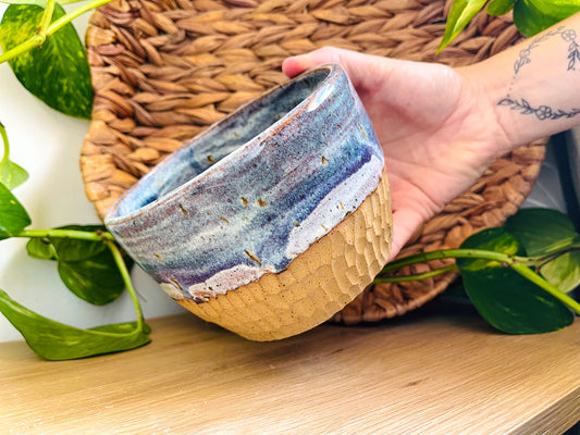 textured bowl: stormy skies
