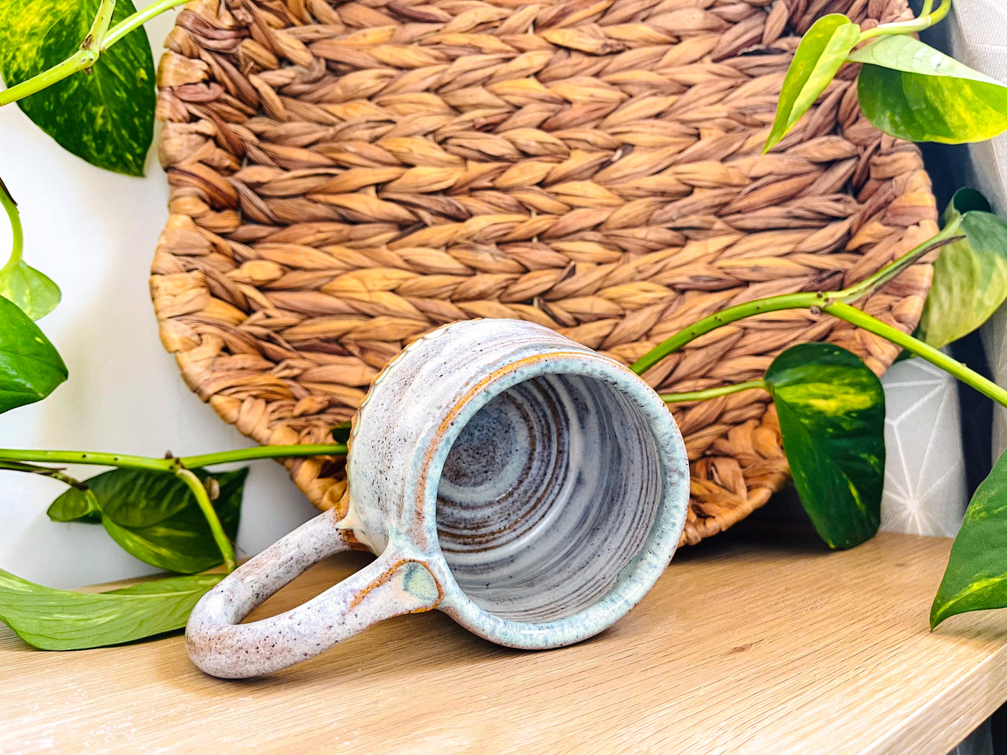 textured mug: peppermints