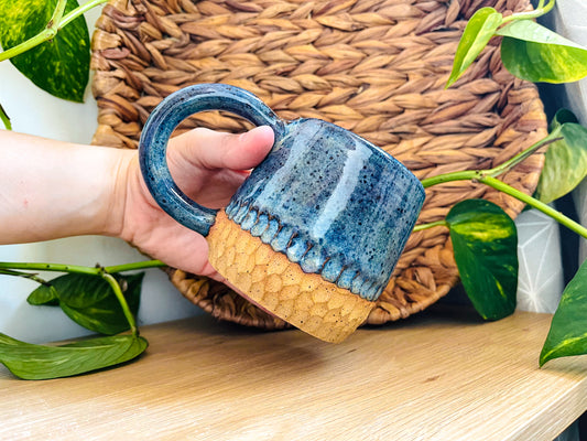 textured mug: midnight rain