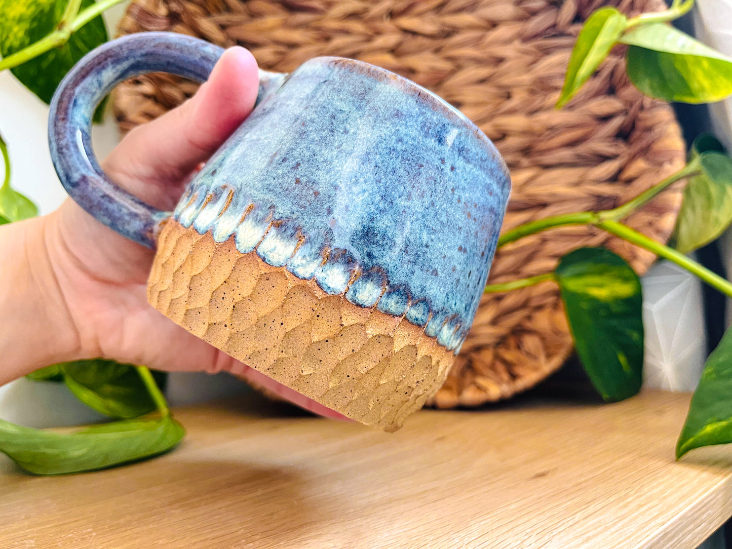 textured mug: sea storm