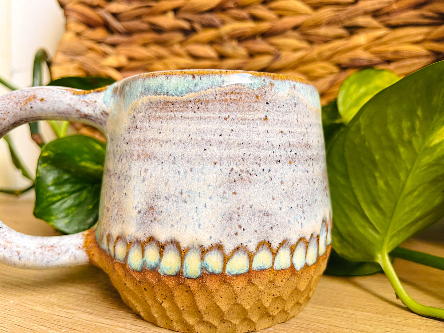 textured mug: peppermints