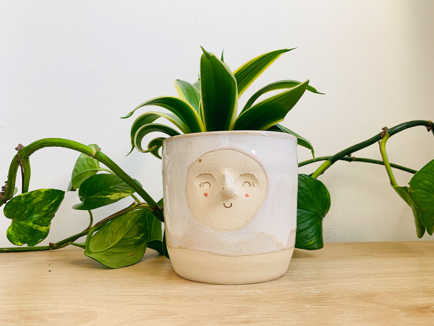 planter pot: milky pink