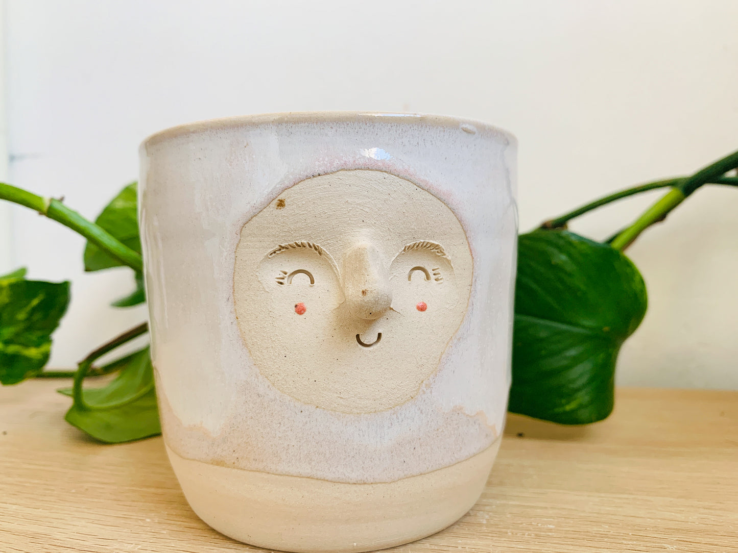planter pot: milky pink