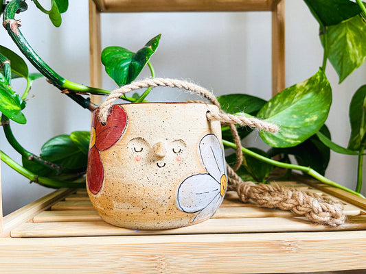 hanging planter: flower power