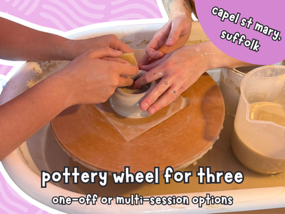 pottery wheel: class for three