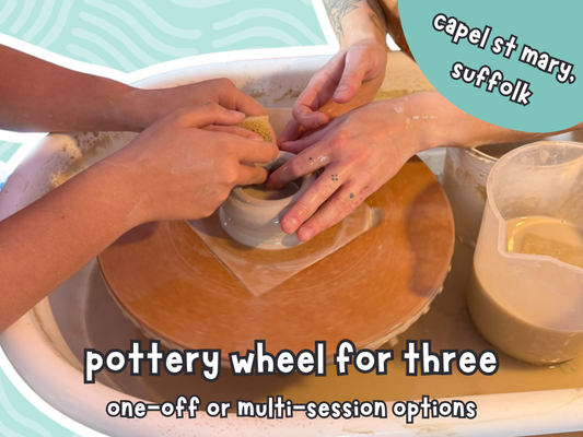 pottery wheel: class for three