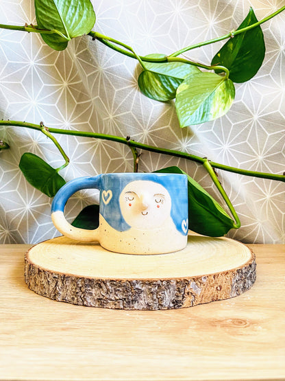 chunky hug mug: speckled ivory/sky