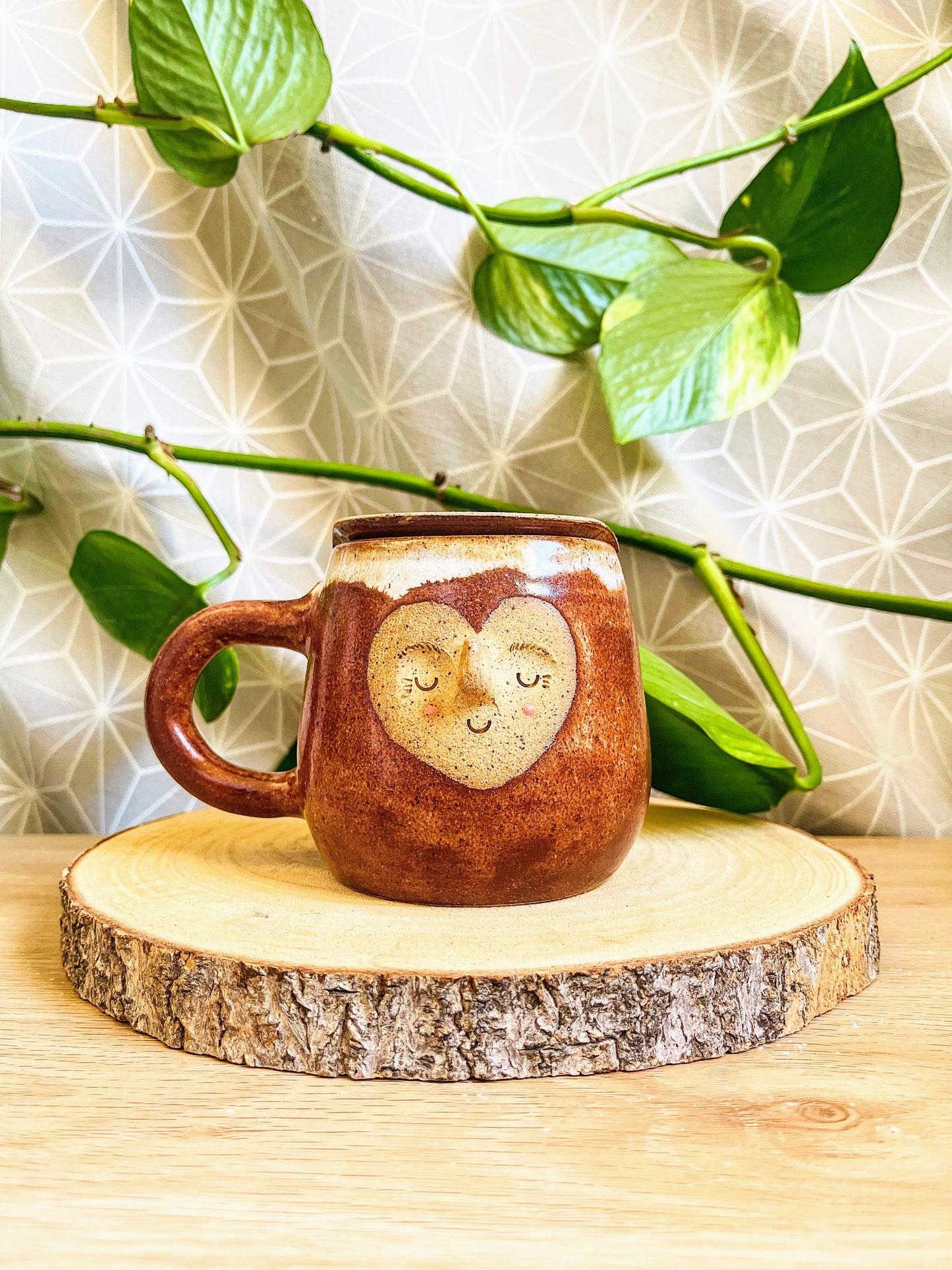 tea steeper set: burnt orange