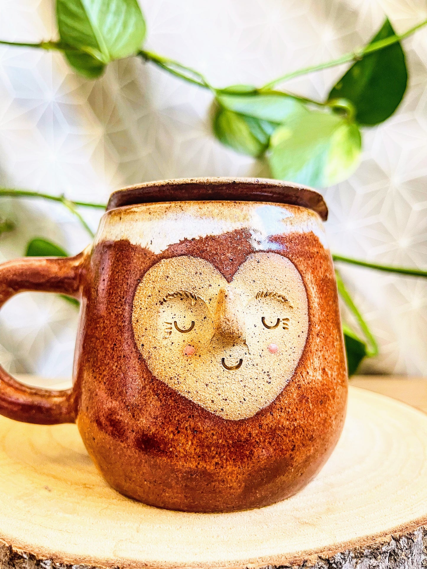 tea steeper set: burnt orange