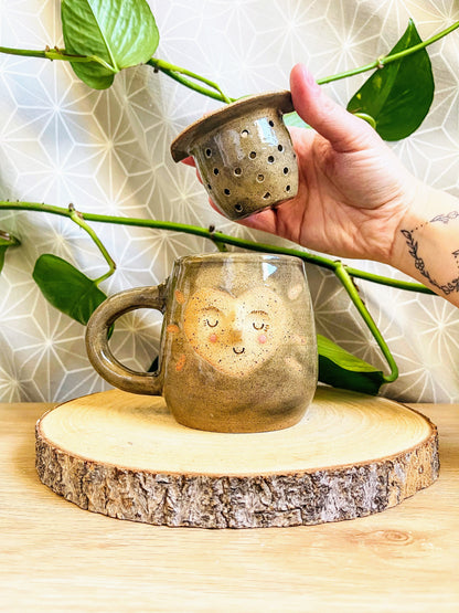tea steeper set: soft grey