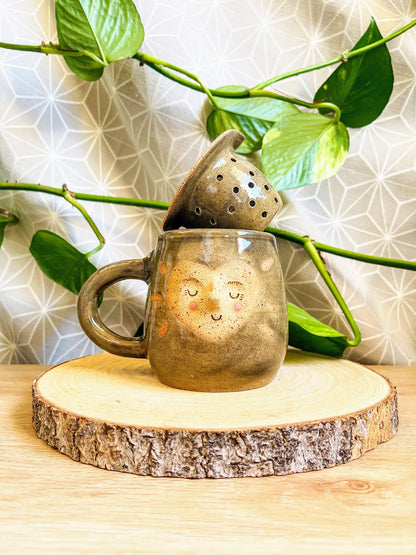 tea steeper set: soft grey