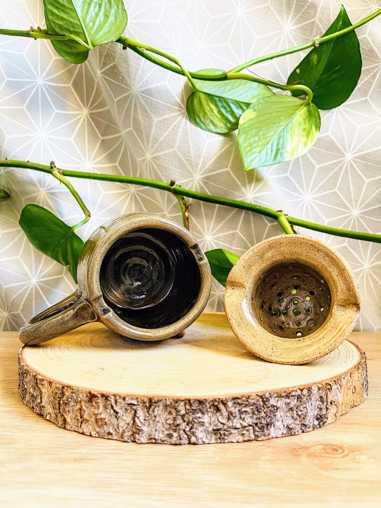 tea steeper set: soft grey