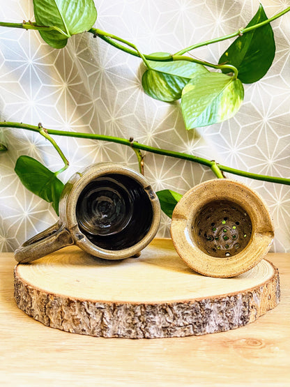 tea steeper set: soft grey