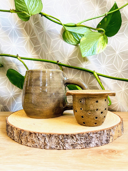 tea steeper set: soft grey
