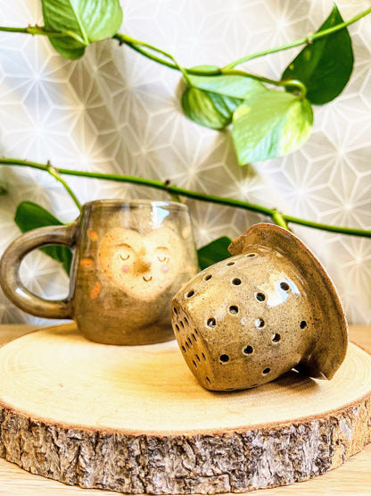 tea steeper set: soft grey