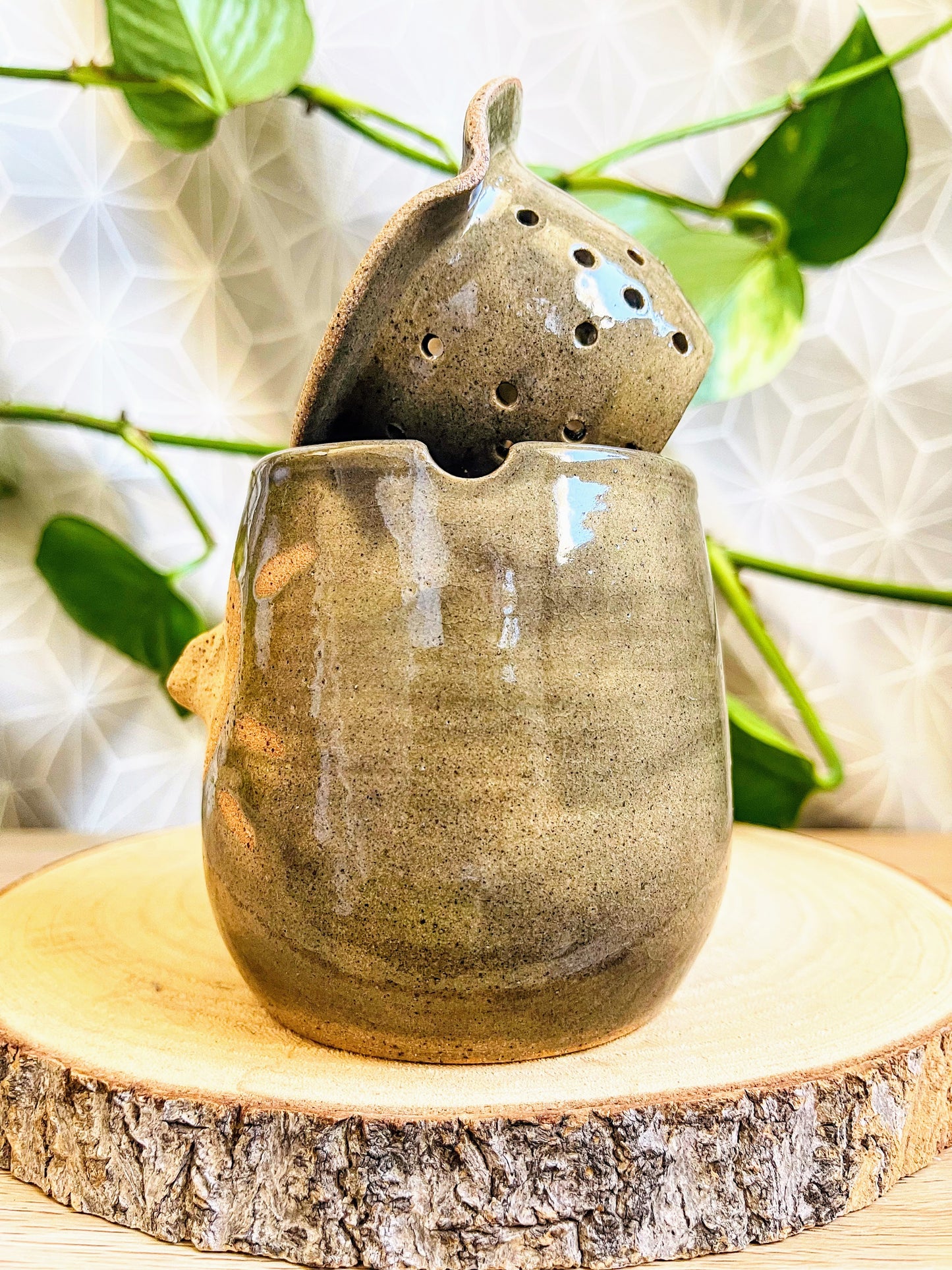 tea steeper set: soft grey