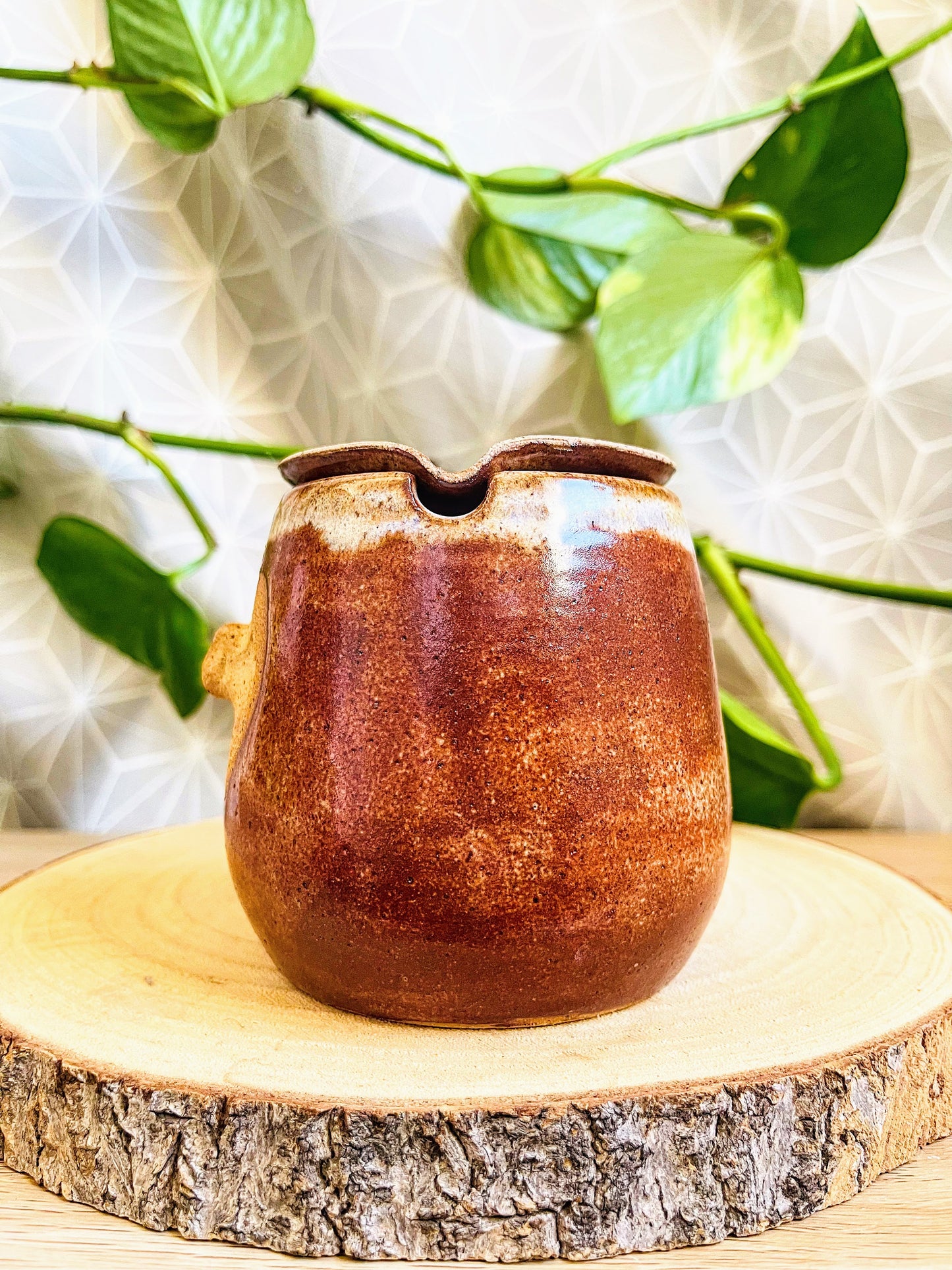 tea steeper set: burnt orange
