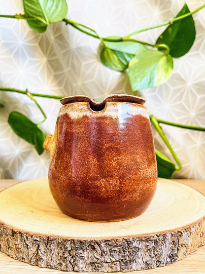 tea steeper set: burnt orange