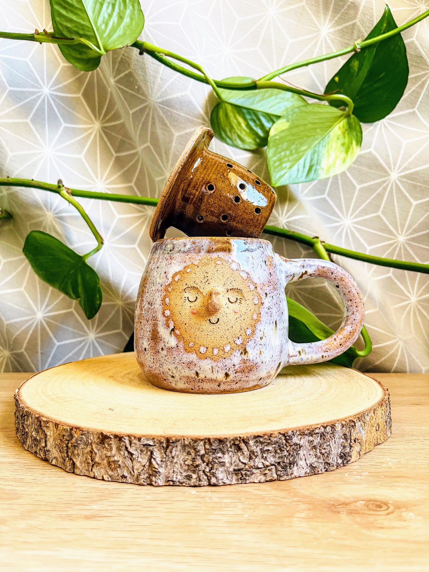 tea steeper set: siver birch