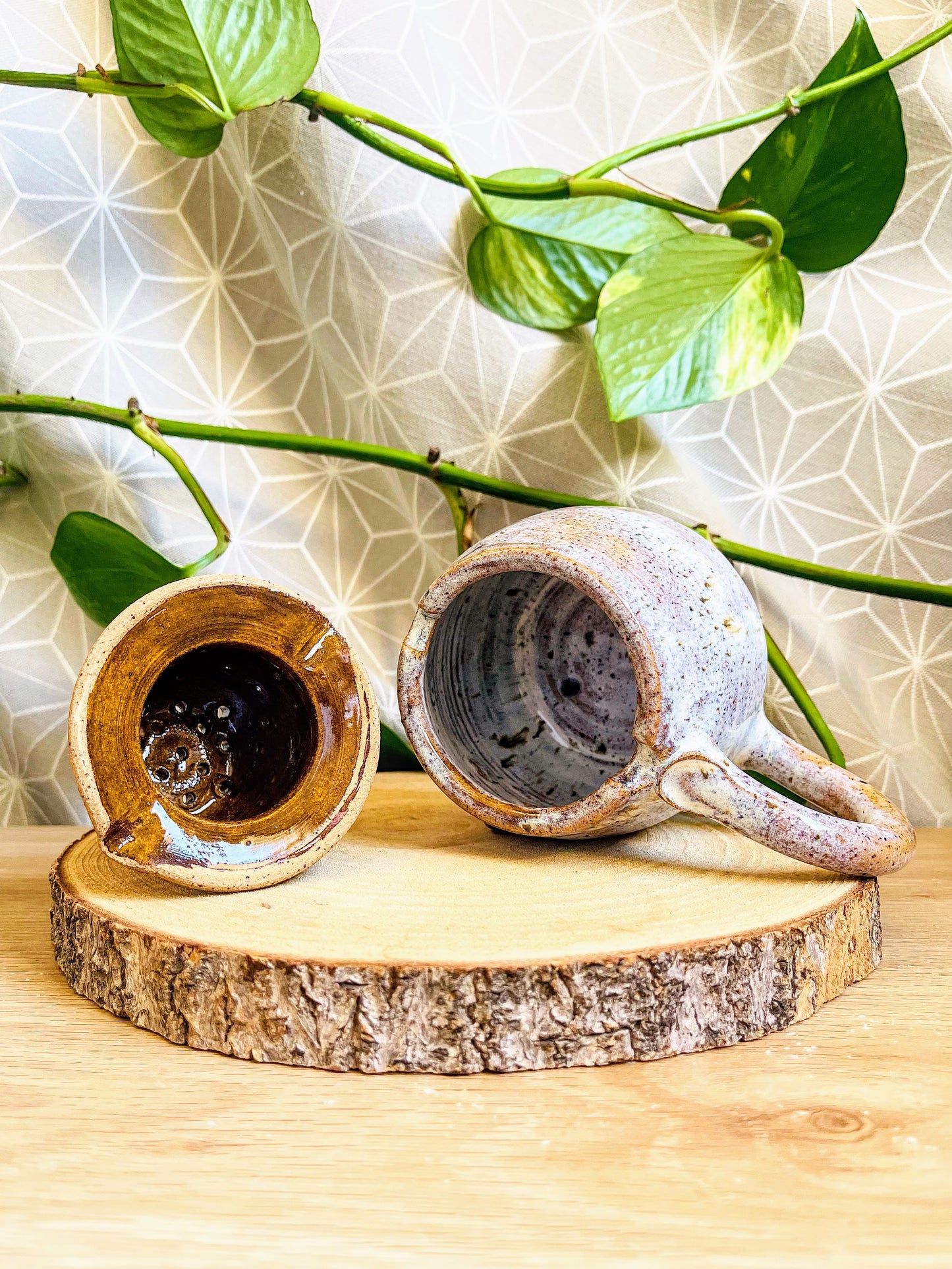 tea steeper set: siver birch
