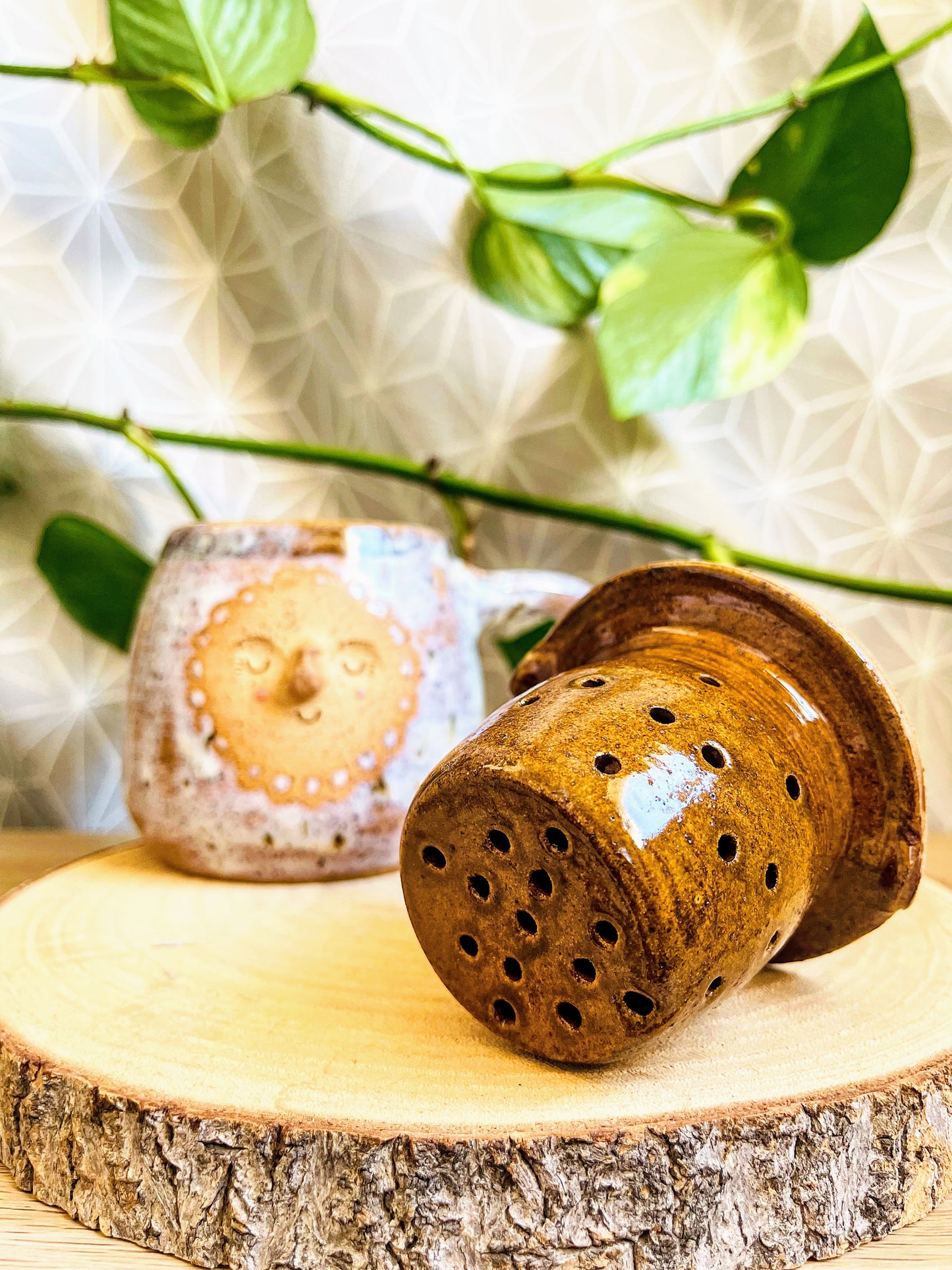 tea steeper set: siver birch