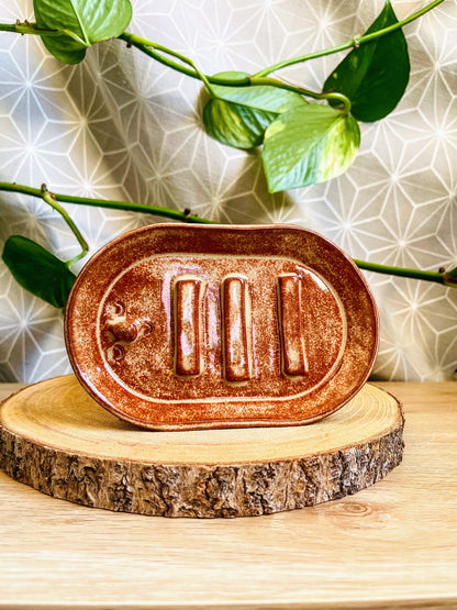 ovalish soap dish: various colours