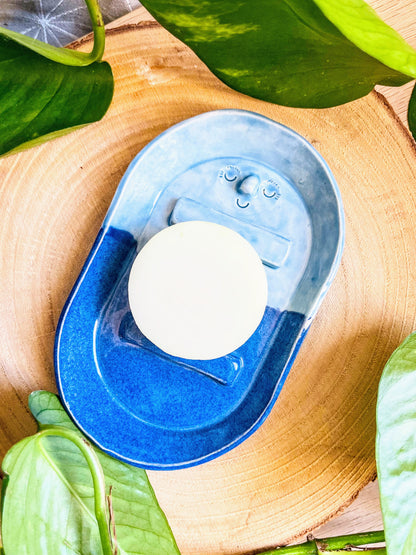 ovalish soap dish: various colours