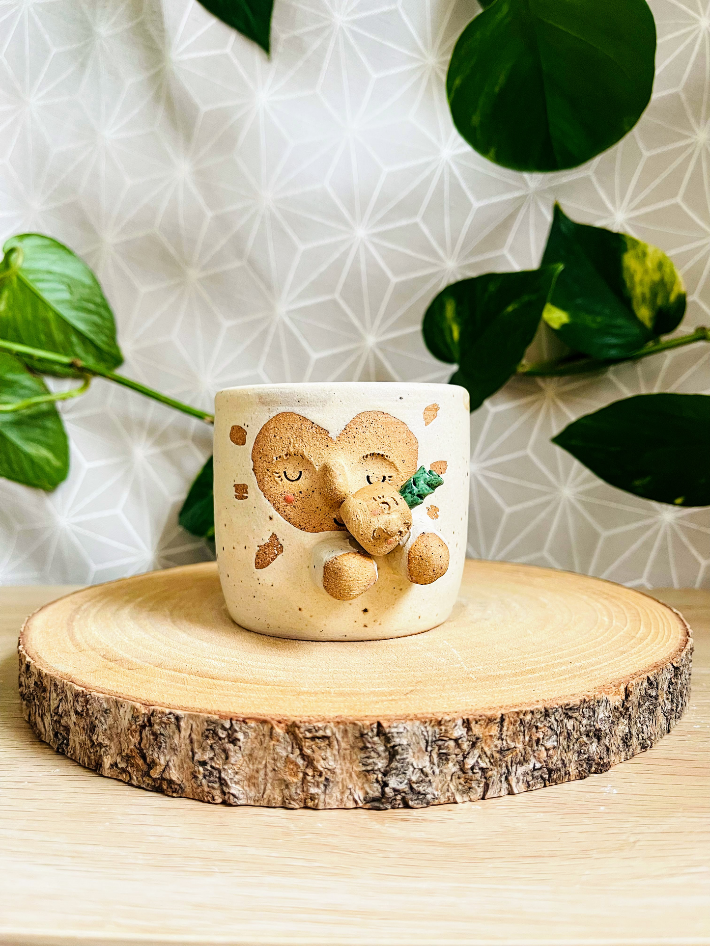little pot & tiny pot: speckled ivory