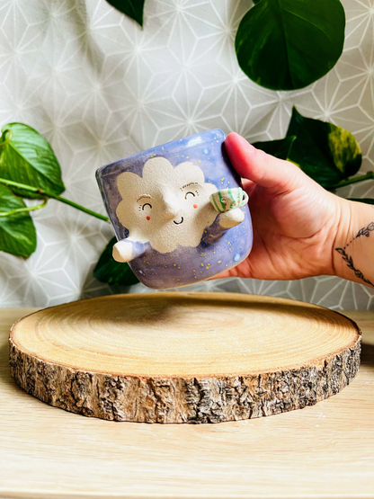 little pot & tiny cup: lilac bloom