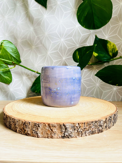 little pot & tiny cup: lilac bloom