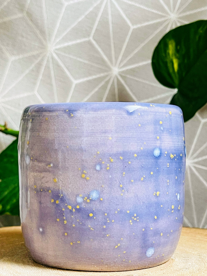 little pot & tiny cup: lilac bloom