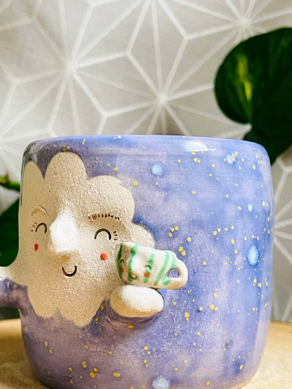 little pot & tiny cup: lilac bloom