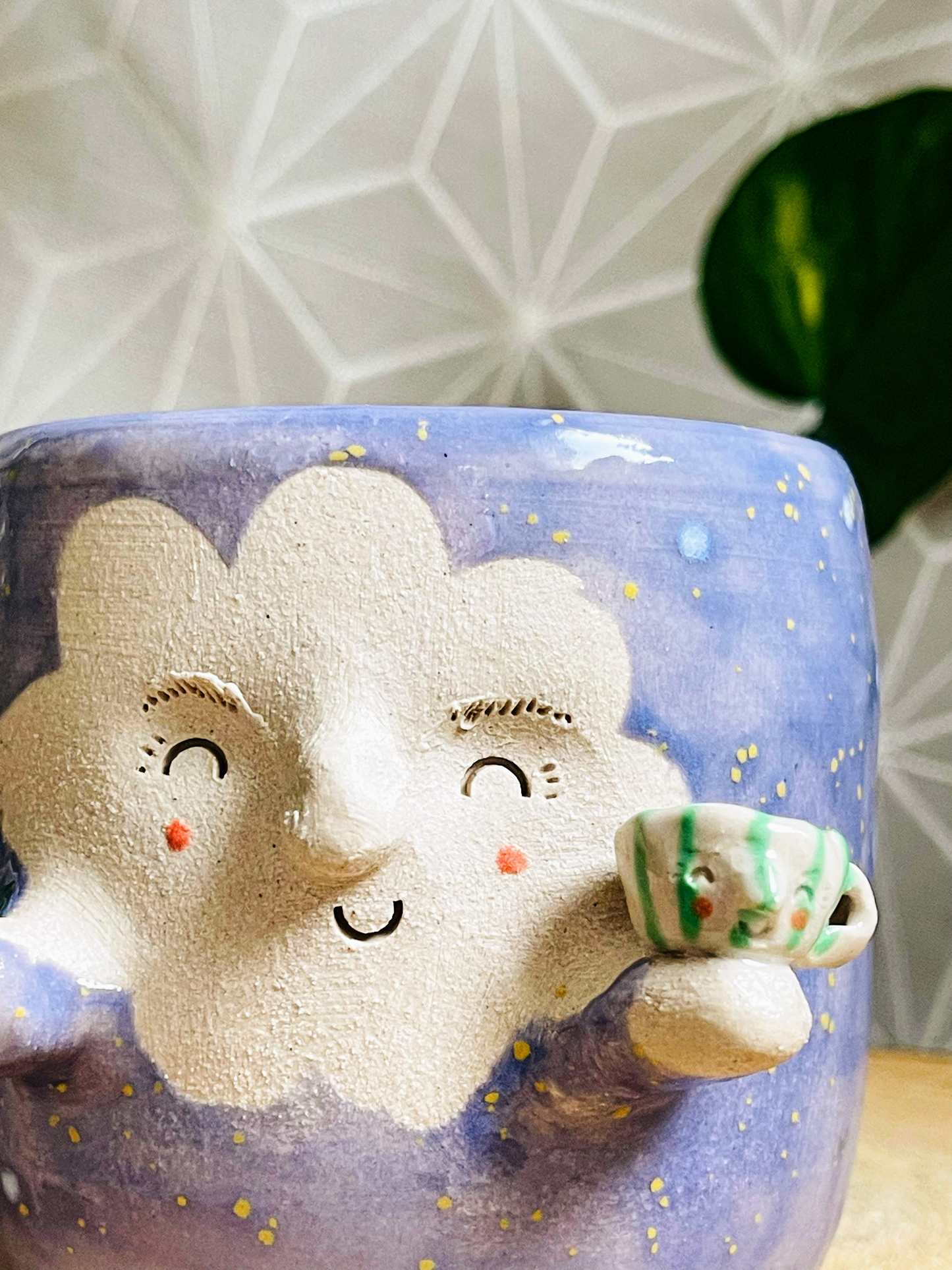 little pot & tiny cup: lilac bloom
