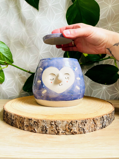 lidded pot: lilac bloom