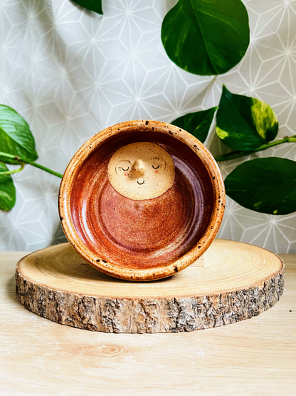 low & wide dish: burnt orange