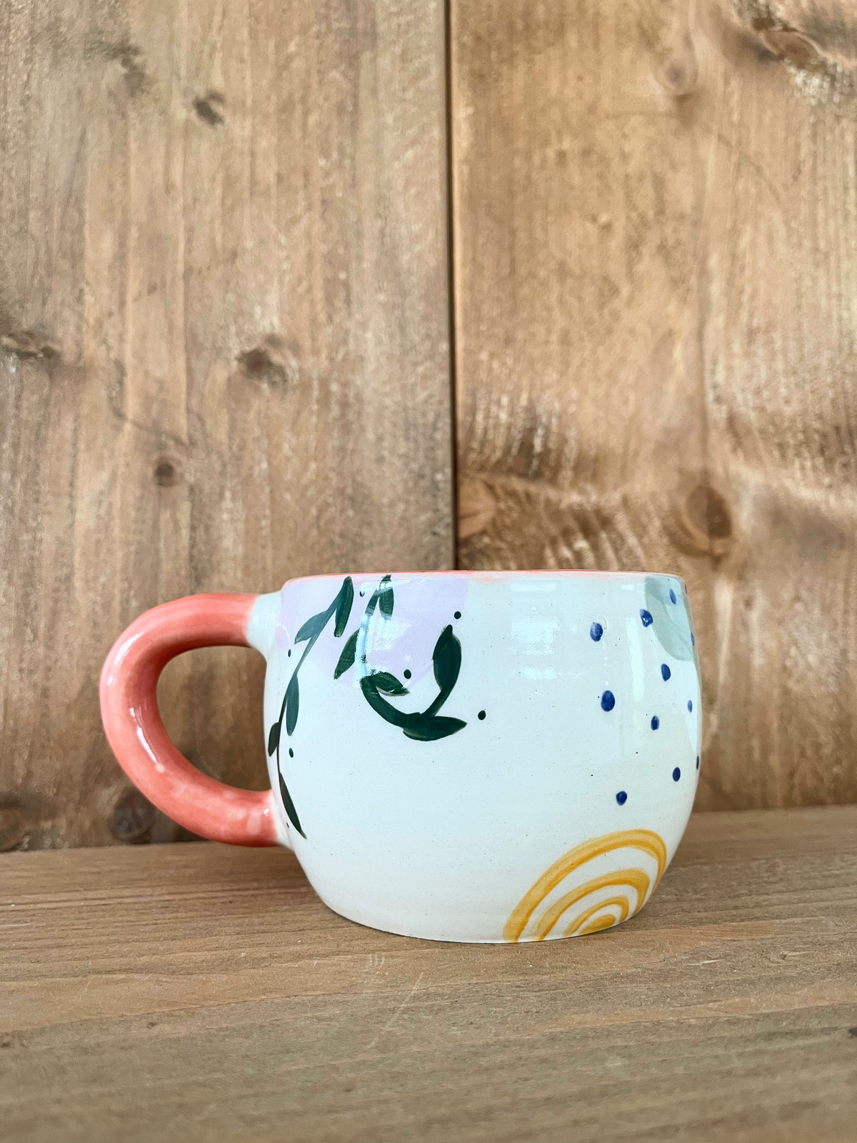 small doodle mug: poppy