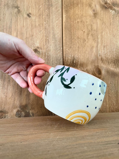 small doodle mug: poppy