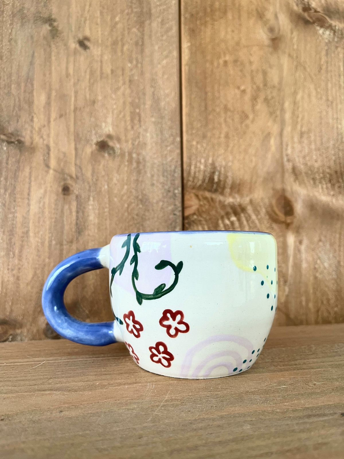 small doodle mug: indigo