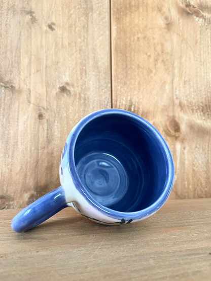 small doodle mug: indigo