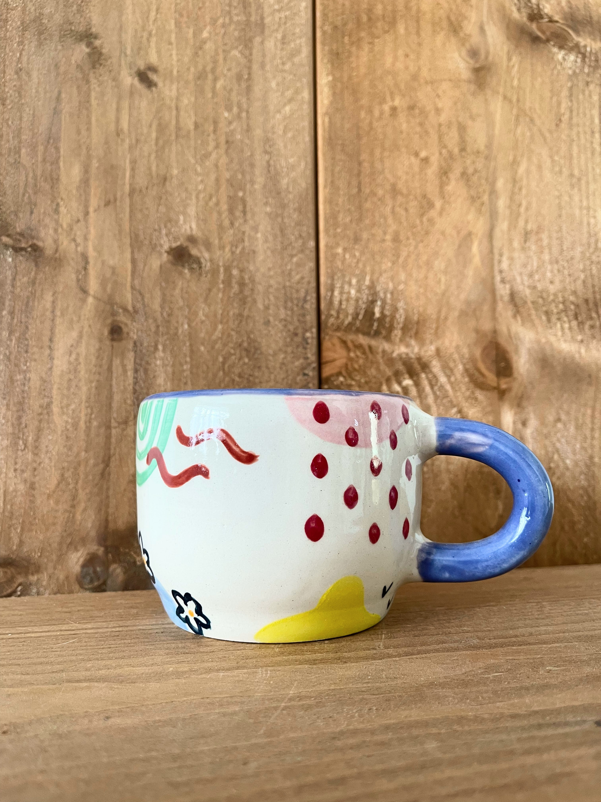 large doodle mug: indigo