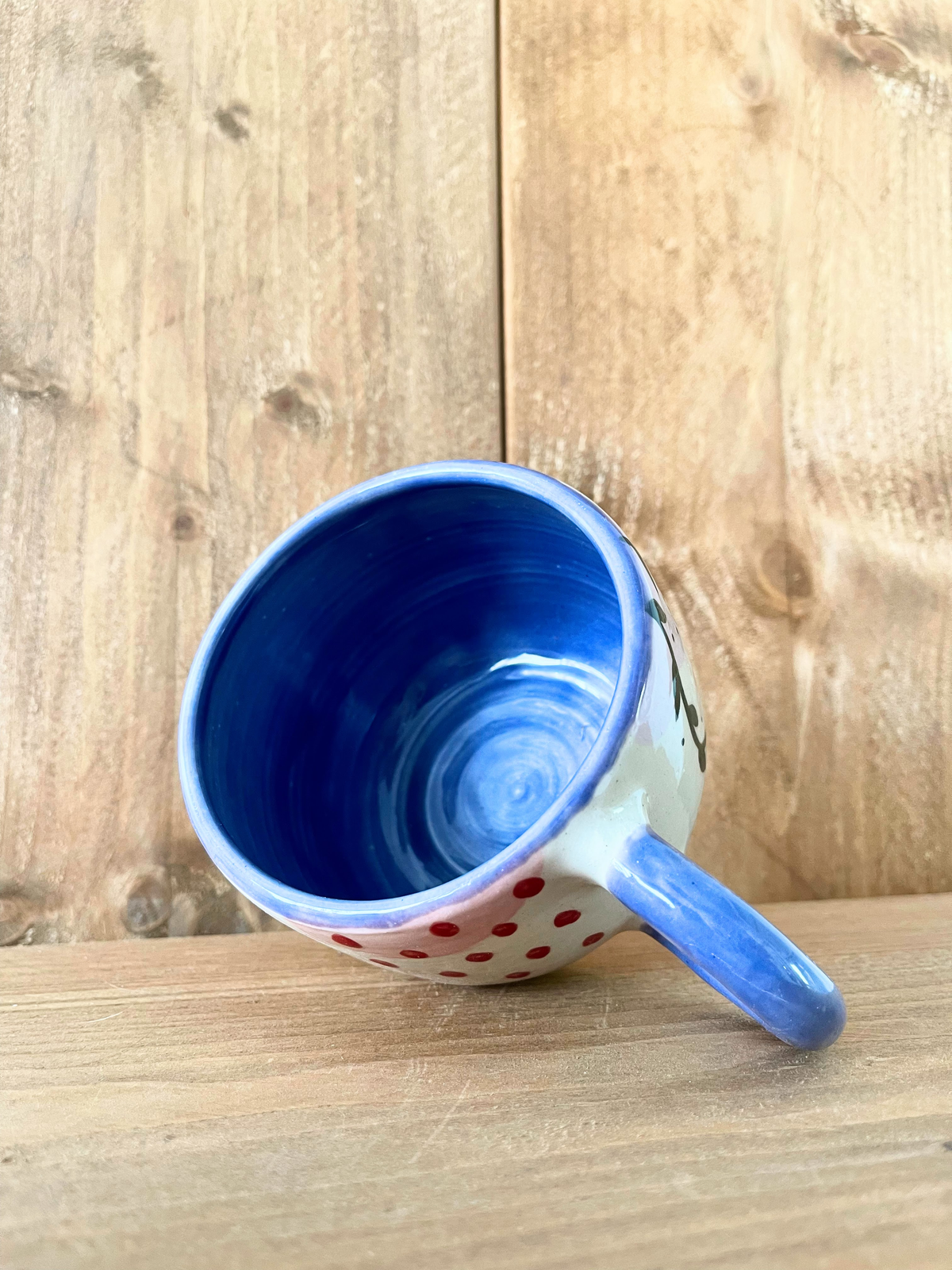 large doodle mug: indigo