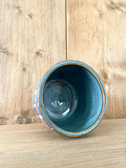 planter pot: denim dashes