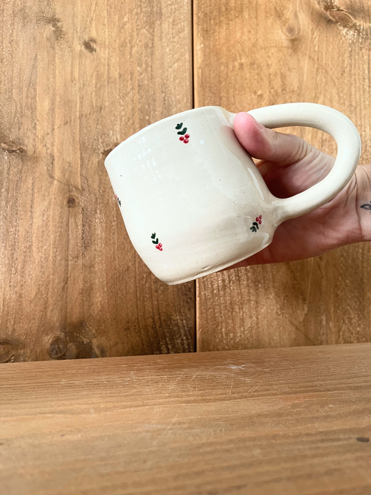 festive hug mugs: holly