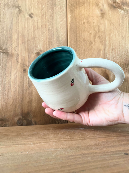 festive hug mugs: holly