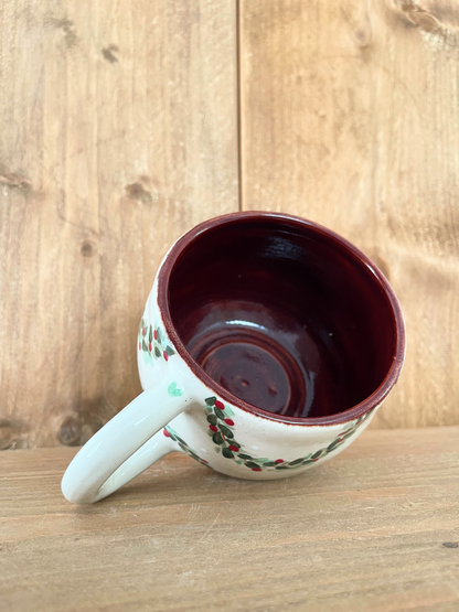 festive wide mug: wreath