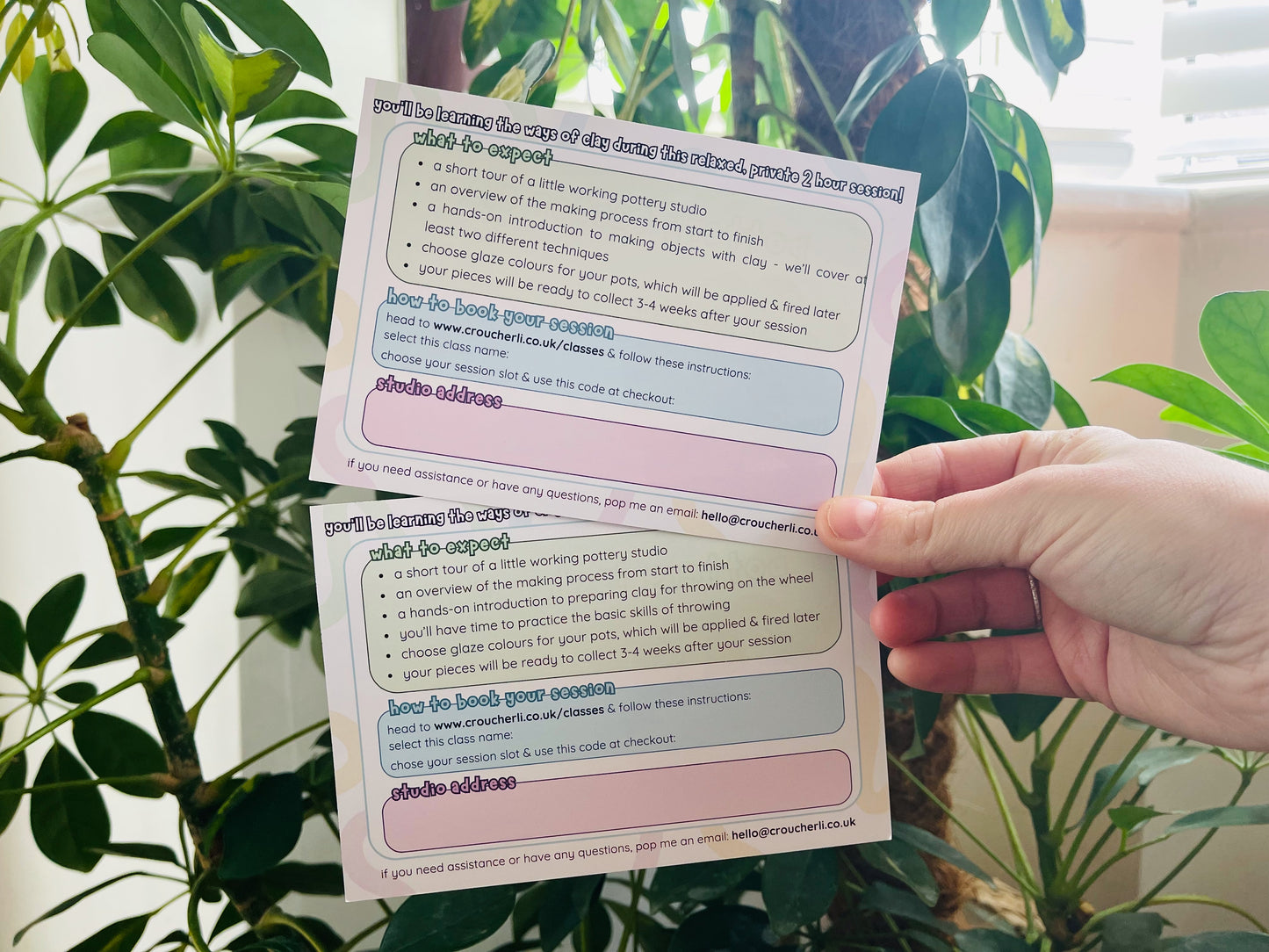 classes gift voucher (physical)