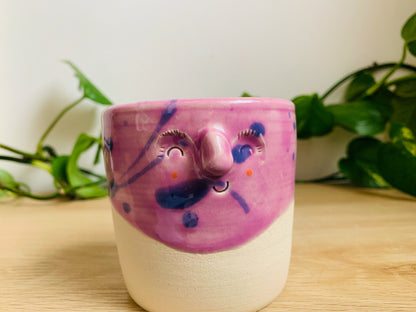 mini pot: purple splatters