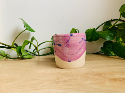 mini pot: purple splatters